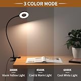 iZELL LED Desk Lamp with USB Adapter 3 Color Modes 10 Brightness 40cm Arm view 2