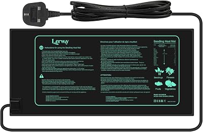 LERWAY Seedling Heating Mat 21W Waterproof 25.4x50.8cm for Germination