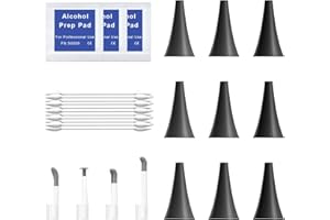 Teslong Otoscope Accessories: 9 Disposable Speculums, 4 Ear Picks, 1 Pack of Q-Tips, Accessories for NTE100i Ear Camera Ear Scope, 0.16 inch or 4.3mm Dia.