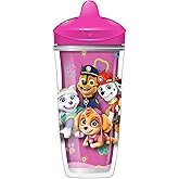 Playtex Sipsters Stage 3 Paw Patrol Spill-Proof, Leak-Proof, Break-Proof Insulated Spout Cup for Girls (12+ Months), 9 Ounce 