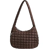 ASWACA Puffer Quilted Tote Bag for Women Nylon Crossbody Bags Puffy Purse Hobo Large Shoulder Bag Trendy