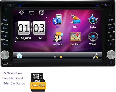 6.2 pulgadas Doble Din pantalla táctil digital GPS Dash GPS de navegación estéreo de 2 DIN