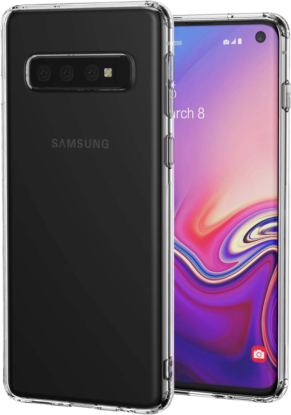 Comwinn Anti-Impact Anti-Slip TPU Designed for Samsung Galaxy S10 Case (Clear)