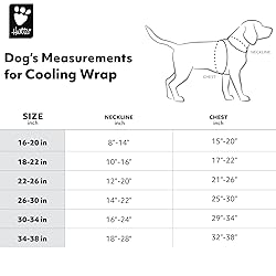 Hurtta Cooling Wrap for Dogs, Tumeric, 30-34 in