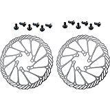 180mm Disc Brake Rotor 2 packs CYSKY Stainless Steel Bike Disc Brake Rotor 6 Bolts for Most Bicycle Road Bike Mountain Bike B