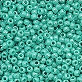 Toho Round Seed Beads 11/0#132 'Opaque Lustered Turquoise' 8 Gram Tube
