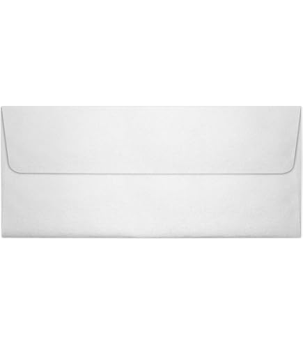 LUXPaper #10 Business Envelopes - 4 1/8 X 9 1/2 Peel & Press Clear 50 Pack