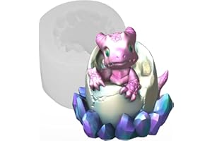 KAKIWYHHH Baby Dragon Egg 3D Epoxy Resin Silicone Mold for Fondant Sugar Craft, Cake Topper Decorating, Polymer Clay, Plaster