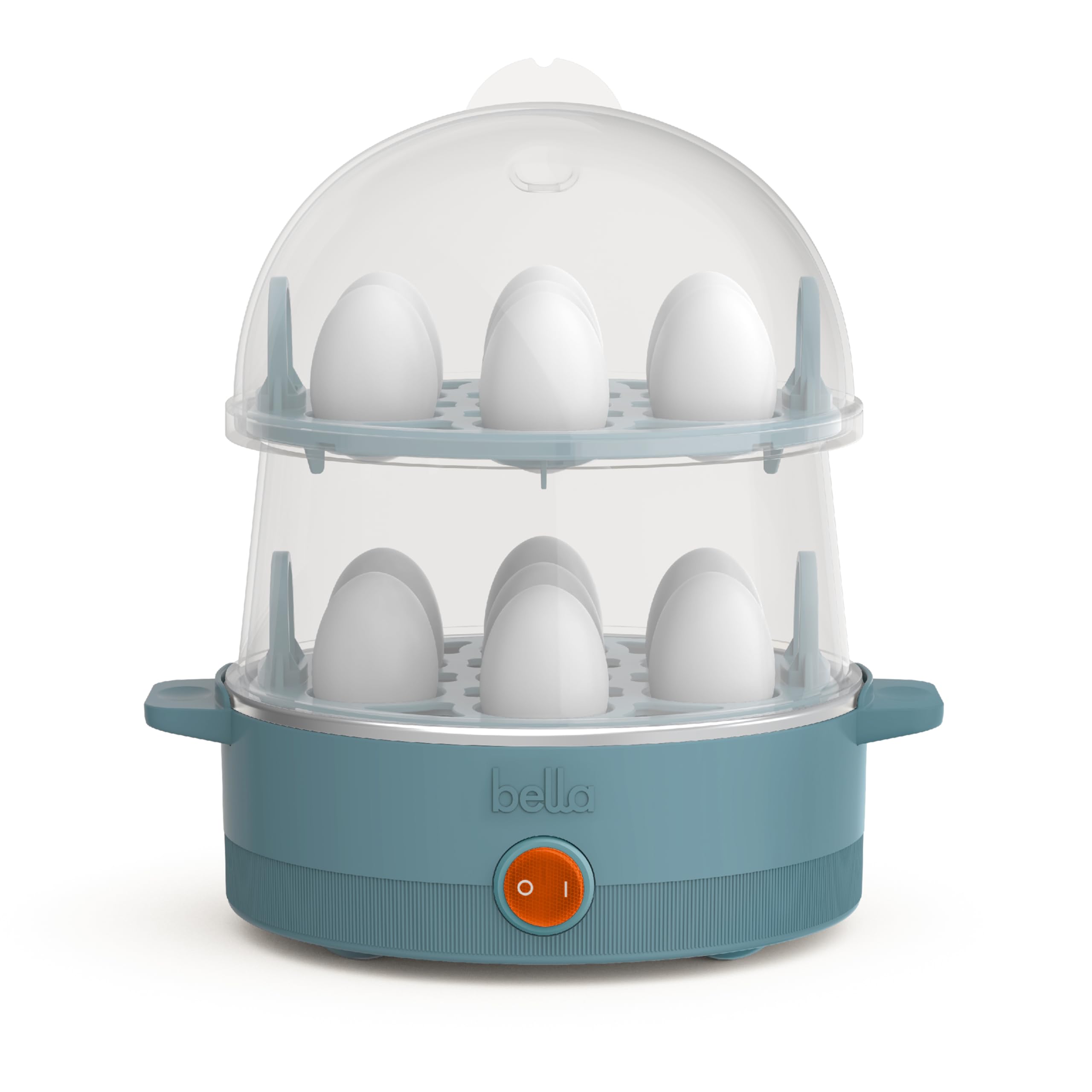 Photo 1 of bella Electric Egg Cooker, 14 Eggs Capacity Tray, Double Stack, for Poached, Scrambled, Hard, Medium & Soft Boiled Eggs, Omelets and Steamed Dumplings, Auto Shutoff, 360 Watt, Oatmilk