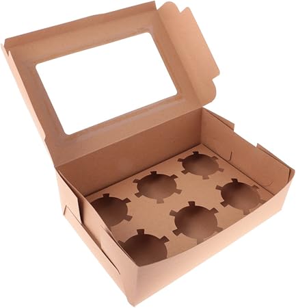 Magideal 20pcs/lot caja de Cupcake cartón (tapa transparente: Amazon.es: Juguetes y juegos