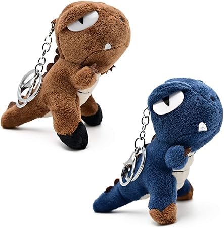 Amazon Gdy 2個セットキーホルダー かわいいぬいぐるみバッグチャーム おもちゃ 吊り飾り 恐竜キーホルダー お誕生日ギフト 新学期プレゼント 紺色 1 茶色 1 ぬいぐるみ おもちゃ