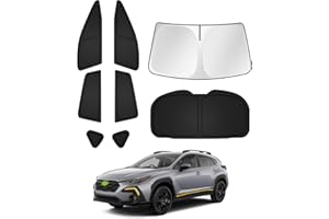 Canvcle Sunshades for Subaru Crosstrek 2024 2025 2026 Accessories Windshield Sun Shade Side Rear Window Shade Cover Sun Visor Shield Privacy Protection Keep Vehicle Cool Black 8PCS