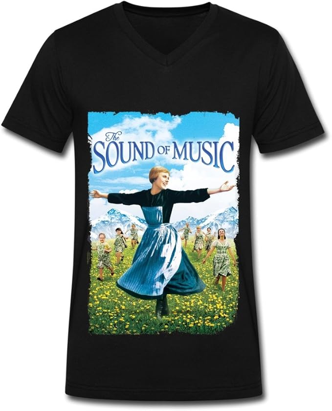 NC Musical Drama Films The Sound Of Music Poster V Neck T