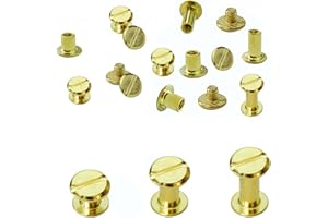 YMAISS 90 Sets Chicago Screws 3 Size 1/4,3/8,1/2in Screw Posts Bookbinding Posts Binding Screw Chicago Button Post Rivets Scr
