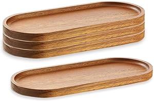 Linwnil Wood Serving Trays 29 * 10.5CM Charcuterie Boards Oval Wooden Plates Wood Serving Platter Cheese Dinner Plates Bulk f
