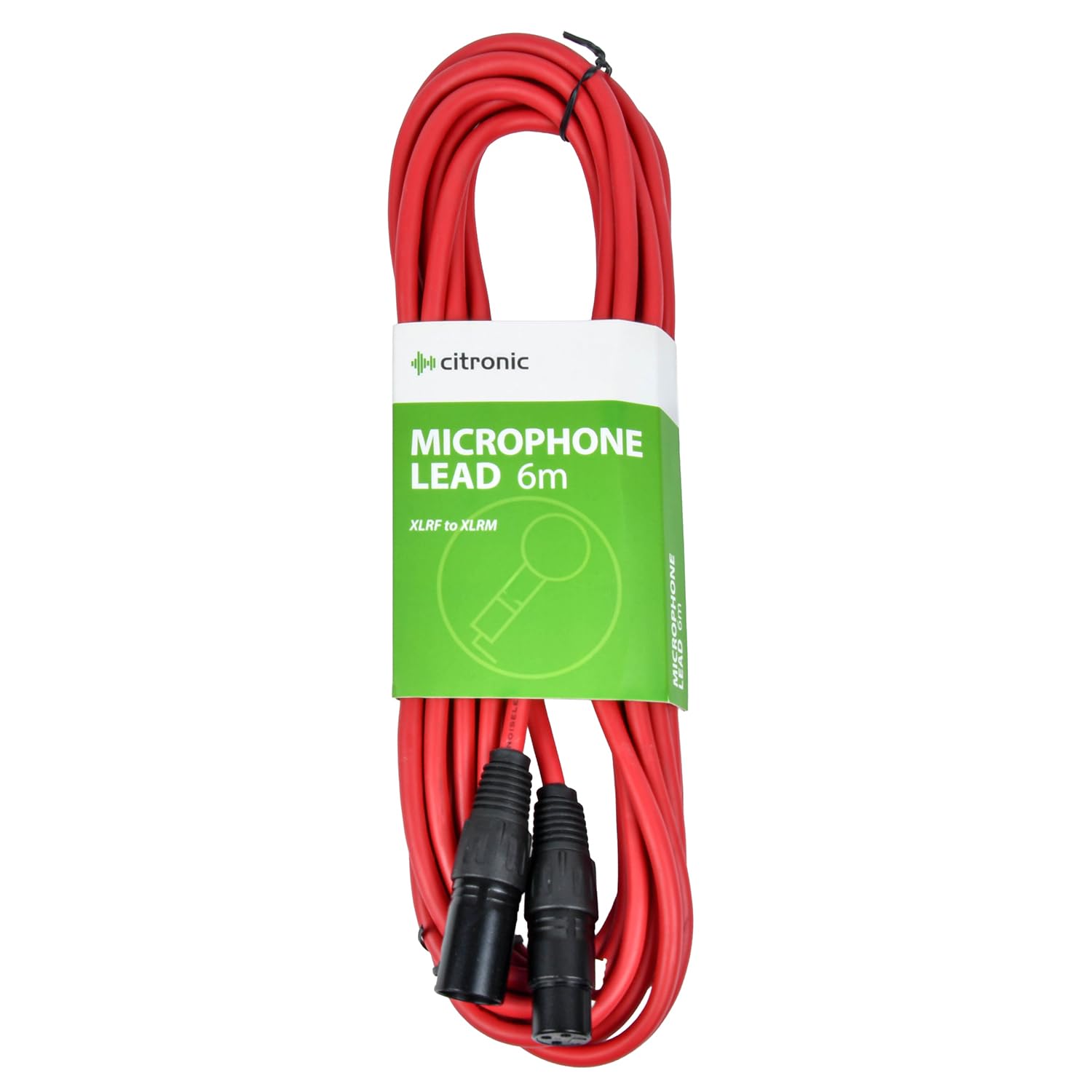 Premium XLR Male - XLR Female Cable | Microphone Cable | Red - 6.0M — image 1