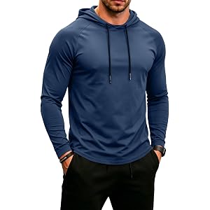 Sun Hoodie Mens Lightweight Hoodies for Men Long Sleeve Slim Fit T-Shirt Comfortable Fishing Clothes