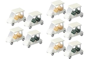 10-Piece N Scale 1:100 Golf Cart Model Car Set for Model Railway Layouts and Diorama Scenes – Resin Construction, L18×W9×H12m