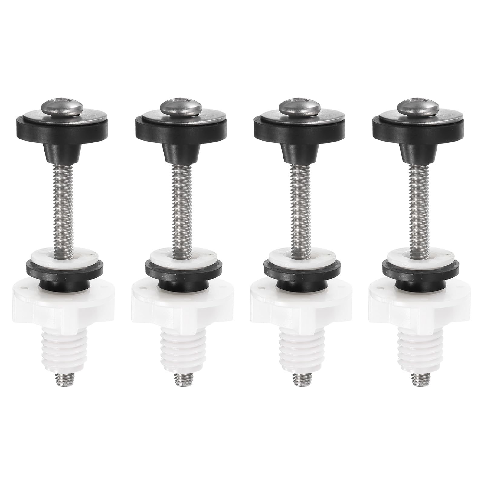 uxcell 4Pcs Tank to Bowl Gasket Kit, Toilet Tank Bolts with Nuts, Rubber Washers Gaskets for Bathroom Toilet Repair Screw