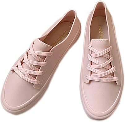 Amazon Kape1 雨の日も おしゃれ レディース レイン ピンク ショート ブーツ シューズ ハイカット レースアップ 長靴 雨靴 女性 防水 柔らか 歩きやすい 滑り止め 完全防水 耐摩耗性 キッチン 川 海 24 0cm 田植え 漁業 大きいサイズ ショートレインブーツ レイン