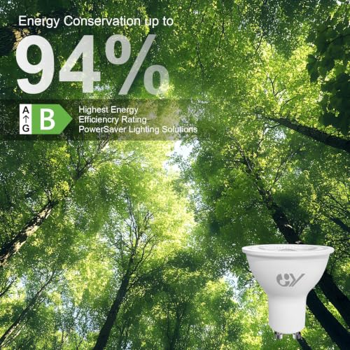 GY GU10 LED Bulb 4.9W 780lm Warm White 3000K Energy Saving LED Bulb,The New UK Energy Efficiency Class B Replaces 80W, 110°Beam Angle Non-Dimmable, 10 Pack