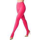 leg elegant Women's 80 Den Microfiber Soft Opaque Tights Pantyhose(Fuchsia, S/M)
