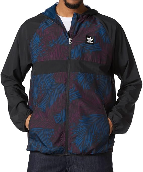 adidas allover print windbreaker