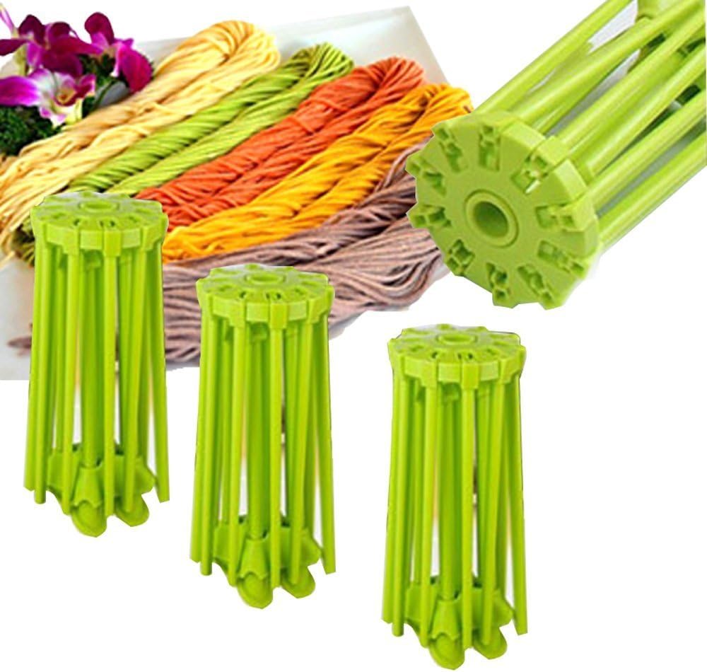 Kitchen Pasta Drying Rack Folding, iPstyle Spaghetti Drying Rack Noodle Stand with 10 Bar Handles (Green) - Image 3