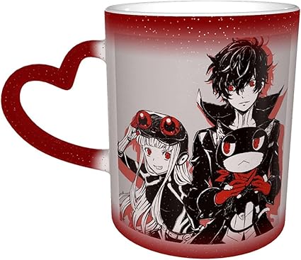 Amazon ペルソナ5 アニメ ゲームマグカップ 魔法カップ 変色カップコップ 耐熱マグカップ コーヒー グッズ 陶器 おしゃれ 大容量の 食器 魔法の色を変えるカップ 温感変色 真空断熱 人気ギフト かわいい プリントアイデア シンプル プレゼント 330ml Luck Go ホーム