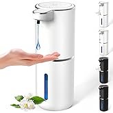 Automatic Soap Dispenser Touchless, USB Rechargeable Automatic Liquid Soap Dispenser, 12.8oz/380mL, 4 Level Adjustable, 1500mAh Smart Wall Mounted for Bathroom Kitchen Dish/Hand Soap
