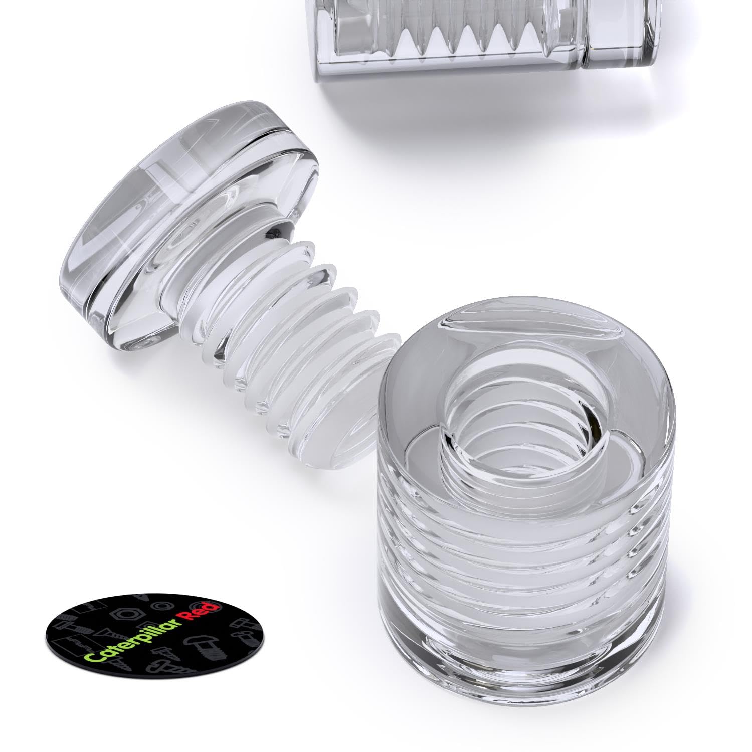 4 x Clear Standoffs, Glass Like, Acrylic, Transparent spacers, Plastic, wallmount, Display Signs, Through Hole Panels Supports, Water Resistant, Anti-Corrosion, Waterproof, Size 13x13mm