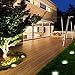 Solar Ground Lights (Upgraded) PATHONOR 4 LED 2 Pieces Warm White Ray Waterproof Solar Landscape Light Pathway Lights Yard lights Dark Sensing Auto On/Off Lawn Garden Patio Driveway Walkway Pool Area