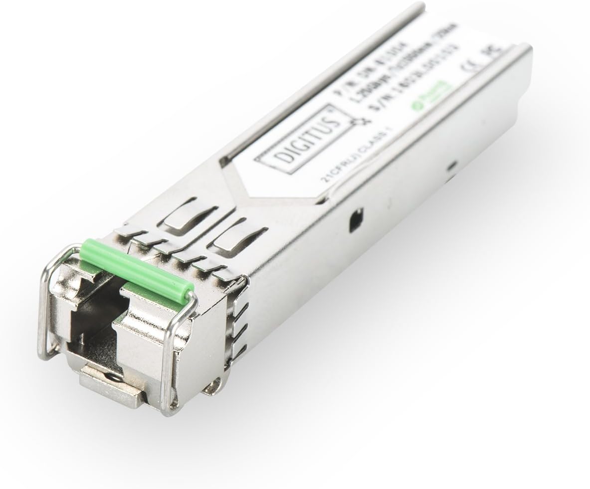 DIGITUS Universal Gigabit SFP Module, 1.25 Gbit/s, Mini GBIC, for singlemode fibre optic cable, LC Simplex, Bidirectional