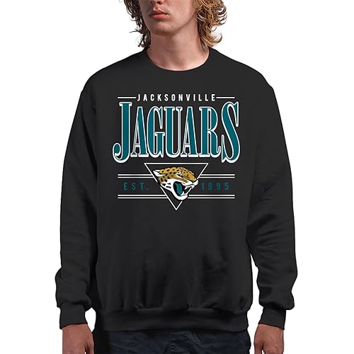 Junk Food Men's Standard x NFL-Established Retro-Officially Licensed Adult Crew Fleece Women, Black