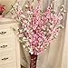5Pcs Spring Peach Blossom Cherry Plum Bouquet Branch Silk Flower,Artificial Flowers Fake Flower for Wedding Home Office Party Hotel Yard Decoration