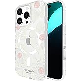 kate spade new york iPhone 16 Pro Case - Compatible with MagSafe - Designer Phone Case - Hollyhock Cream Floral