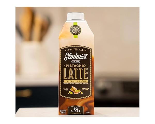ELMHURST PISTACHIO CREME LATTE, 750 ML