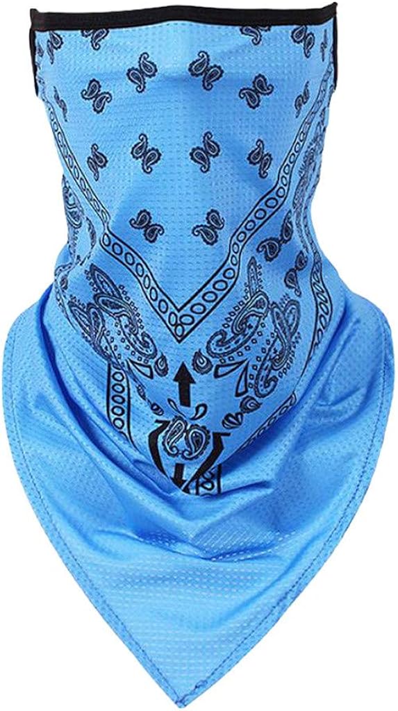 Face Bandana Ear Loops,2020 Fashion Print Neck Gaiter Face Scarf for