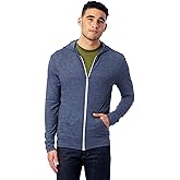 Alternative Men's Hoodie, Eco Zip Up Camo Triblend Jersey Hooded Sweatshirt