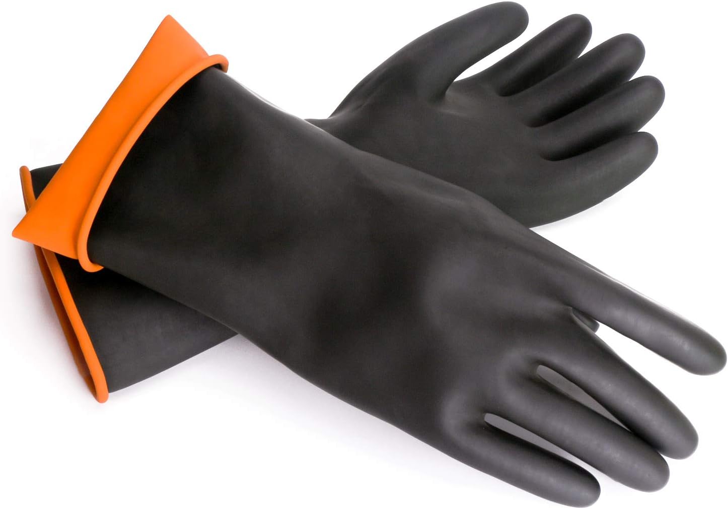 Chemical Gloves, 3 Pairs EnPoint 13.7 Inches Heavy Duty Latex Gloves Resist Strong Acid Alkali and Oil Proof Gloves for Chemical Industry Working: Clothing