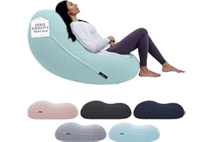 MOONPOD Moon Pod Bean Bag Chairs for Adults - 12LB Giant Bean Bag for Back Support w/Micro-Bead Filling for Zero-Gravity Sensation, Tension Relief (Navy)