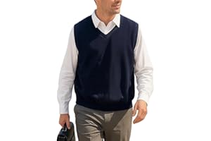 Akwa Men's V-Neck Golf Vest Lightweight Waterproof Pullover Sweater Wind-Resistant Layer Made in USA Performance Outerwear