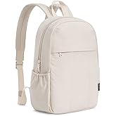 G4Free Mini Backpack for Women Water-resistant Hiking Backpack with Adjustable Shoulder Straps for School Travel Shop Work Casual(BEIGE)