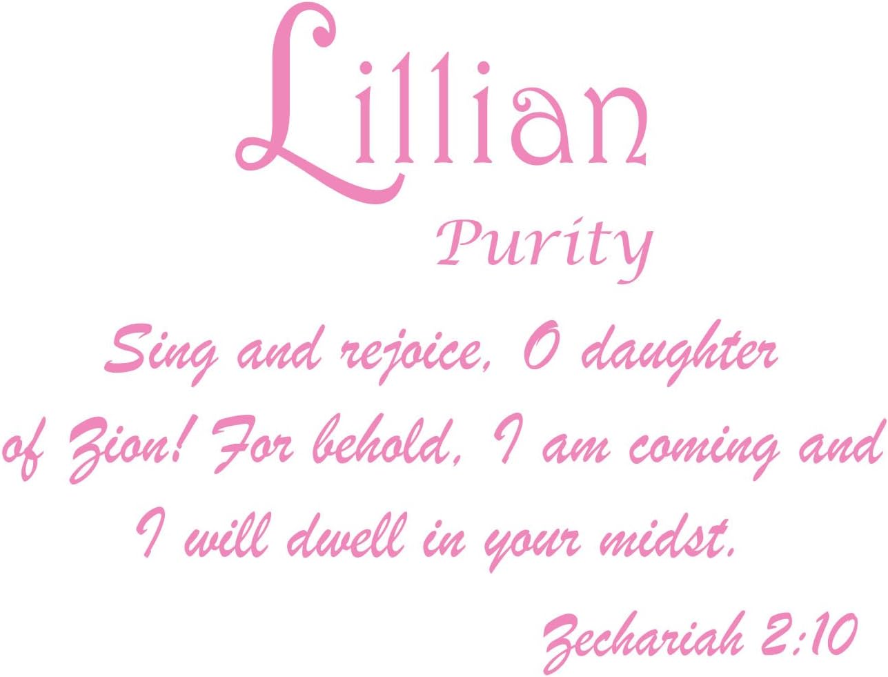 Amazon Com Baby Names Wall Decals For Lillian Displays The Meaning Of Names Learn The Lillian Name Meanings Of Baby Girl Names Or Boys Get This What Does My Name Mean Decal