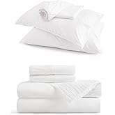 Bedsure Cooling Sheets King Bundle King Size Sheets White