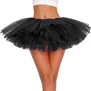 Tutus for Women Adult Tutu Tulle Skirts Costumes for Women 5 Layered Womens Tutu Skirts for Girls Teens Halloween