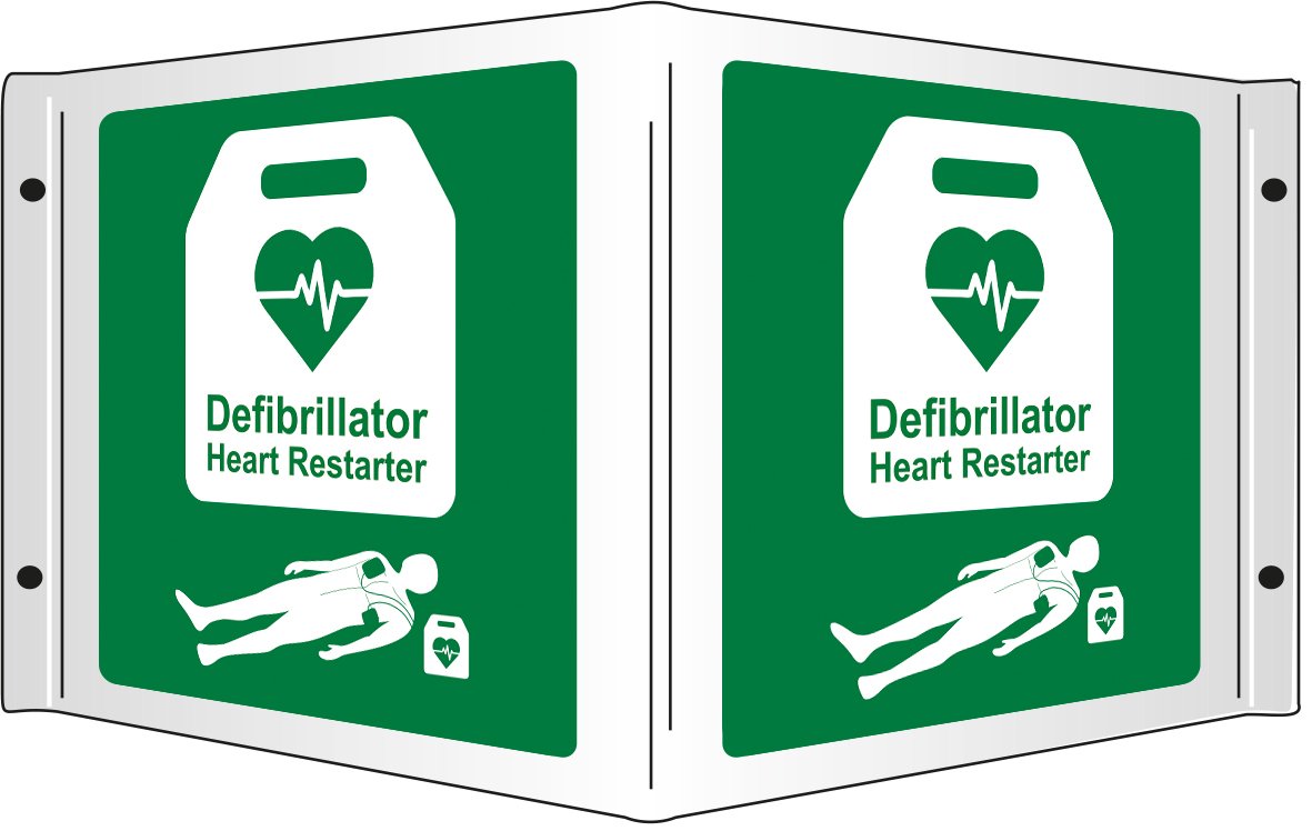 Safety First Aid Group Group AED 3D Projecting Sign, 35x20cm
