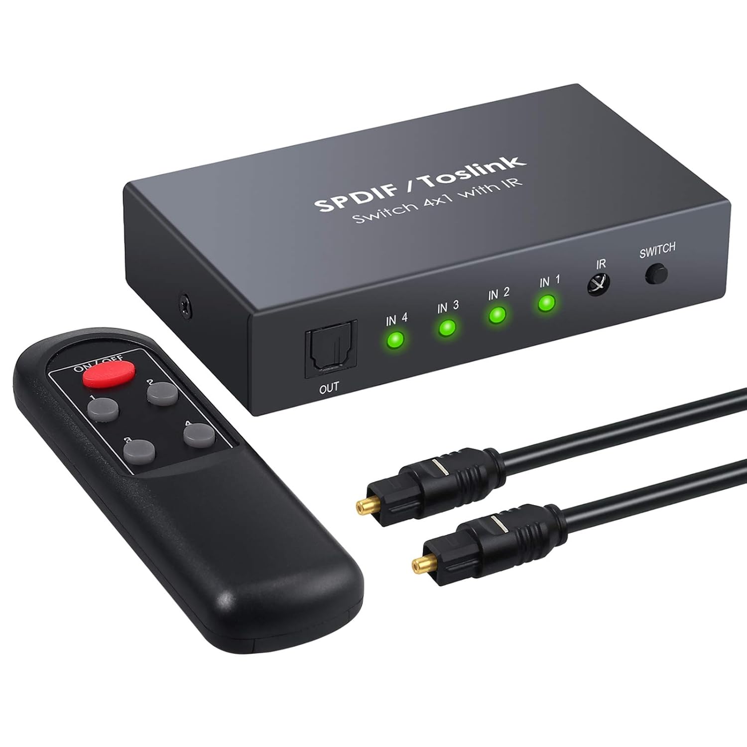 LiNKFOR 4 Ports Digital optische Audio Switch Amazon.de Elektronik