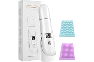 LIEDRG Skin Scrubber Face Spatula, Face Spatula Blackhead Remover for Deep Cleansing Skin Spatula, 4 in 1 Pore Extractor with USB Charger (White02)