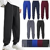 Sophproton 25 Pack Men's Sweatpants Bulk Jogger Pants Multi Color Assortment Size for Gym Home Work Homeless